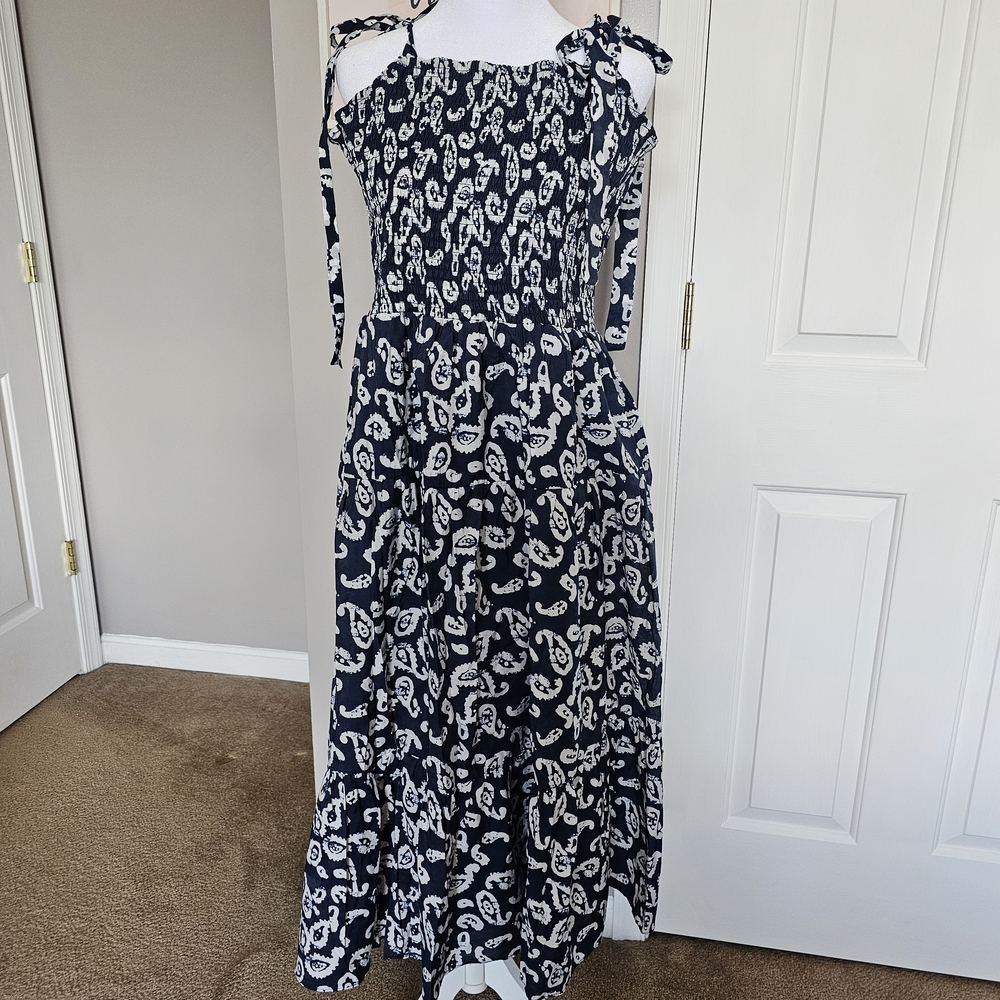 STATE Monochrome Patterned Midi Dress